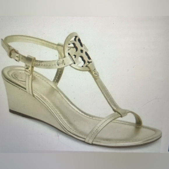 Tory Burch Miller 60mm Metallic Wedge - Picture 7 of 7